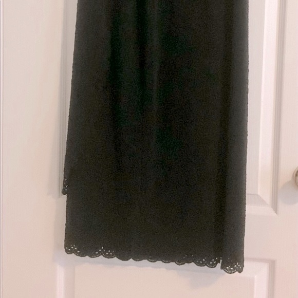 New Never Worn Eyelet Velvet Crochet Long Skirt, Stretch Waistband - Picture 6 of 12